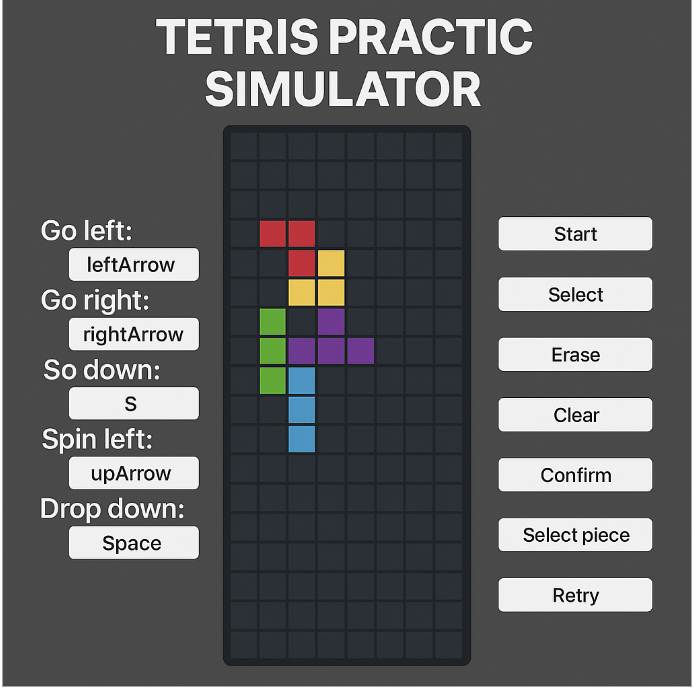 Tetris Practice Simulator